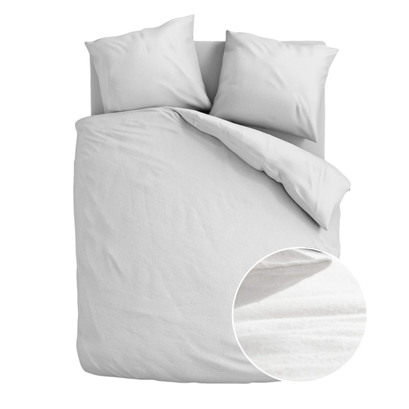 dekbed discounter Dekbedovertrek Katoen-Flanel - Uni - Wit