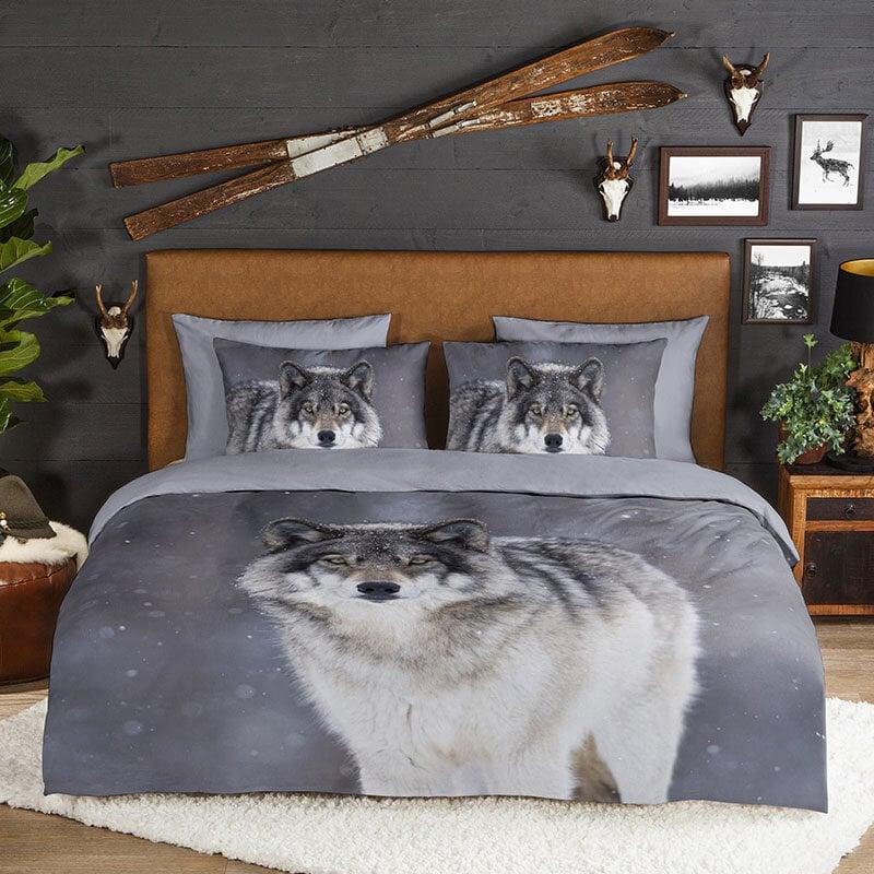 Dekbed Discounter Dekbedovertrek Katoen-Flanel - Wolfie