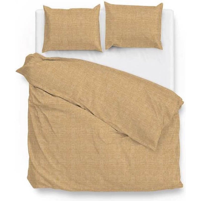 dekbed discounter Dekbedovertrek Katoen - Lino - Ochre Yellow