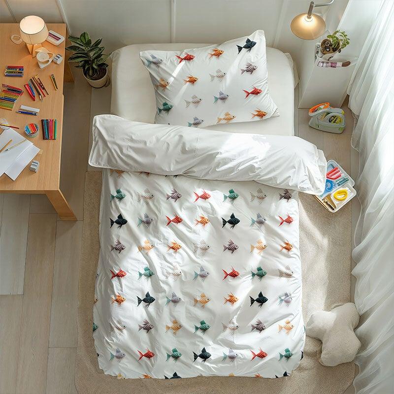 Dekbed Discounter Dekbedovertrek Katoen - Origami - Vissen