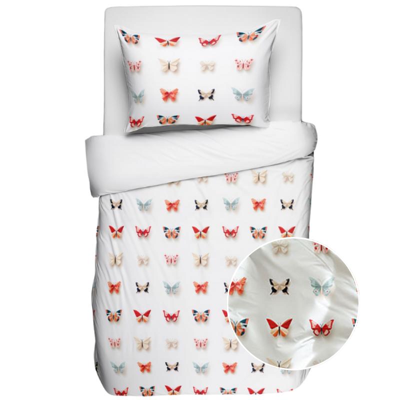 dekbed discounter Dekbedovertrek Katoen - Origami - Vlinder