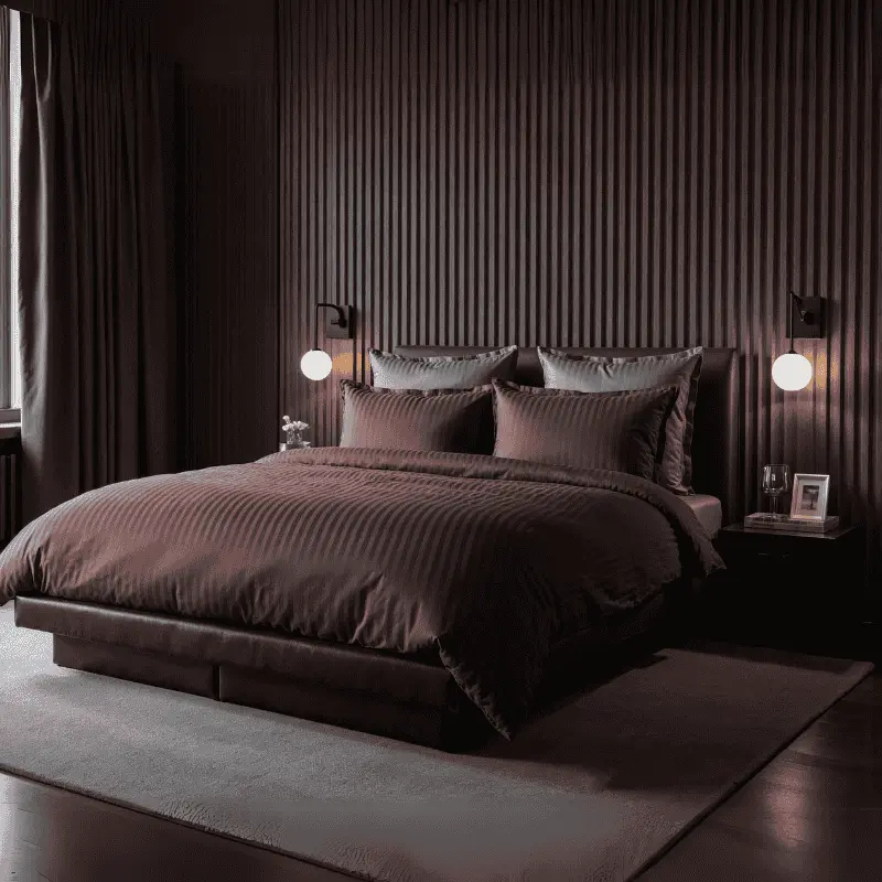 Dekbed Discounter Dekbedovertrek Katoen-Satijn- Banda - Bruin