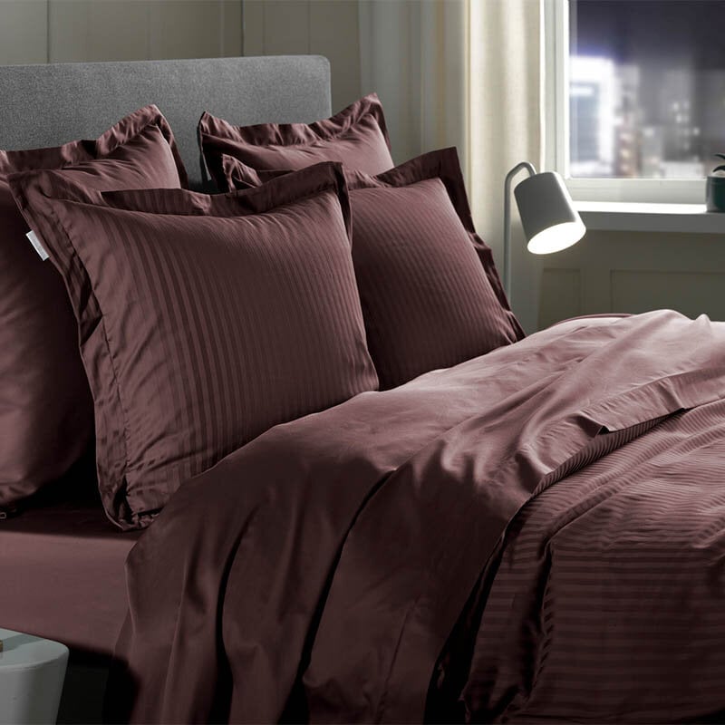 Dekbed Discounter Dekbedovertrek Katoen-Satijn- Banda - Bruin