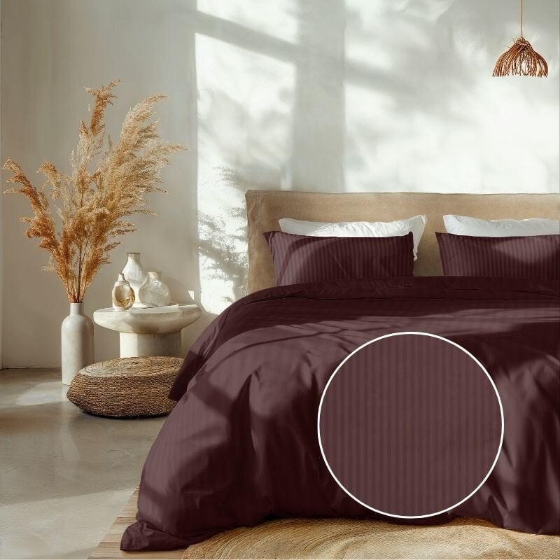 dekbed discounter Dekbedovertrek Katoen-Satijn- Banda - Bruin