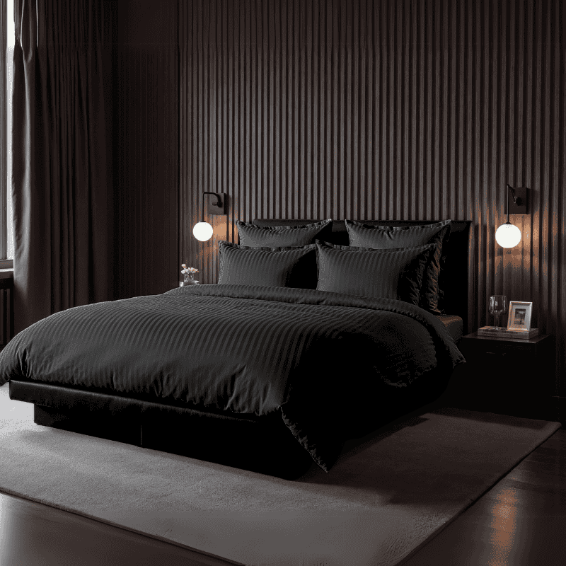 Dekbed Discounter Dekbedovertrek Katoen-Satijn - Banda - Zwart