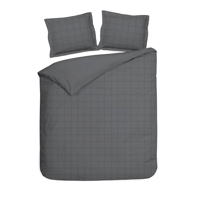 Dekbed Discounter Dekbedovertrek Katoen-Satijn - Diamante - Antraciet