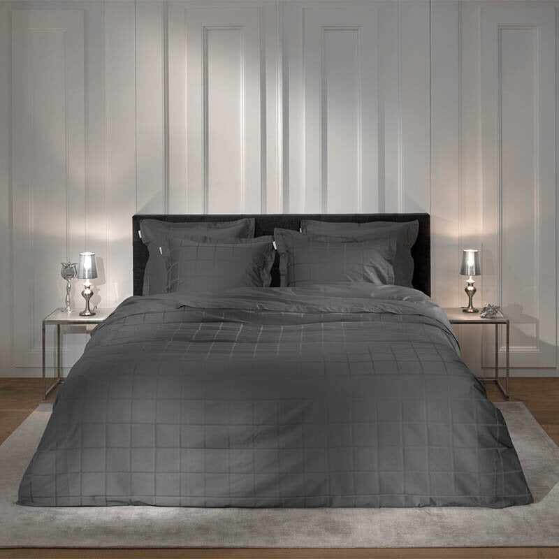 Dekbed Discounter Dekbedovertrek Katoen-Satijn - Diamante - Antraciet