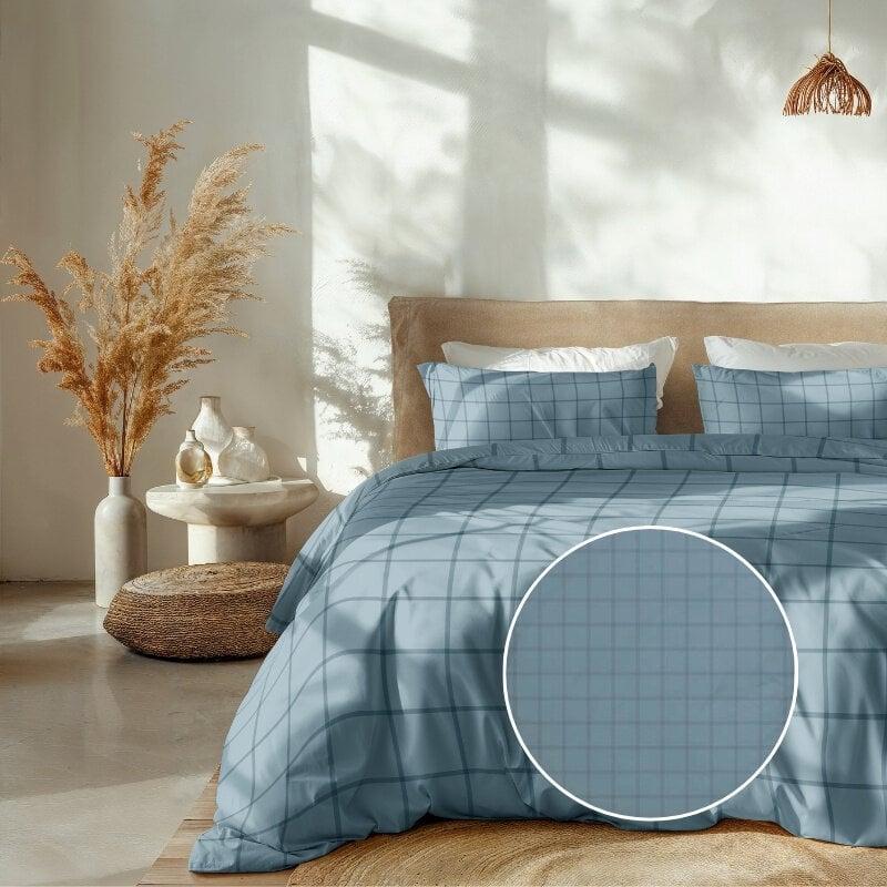 dekbed discounter Dekbedovertrek Katoen-Satijn - Diamante - Blauw