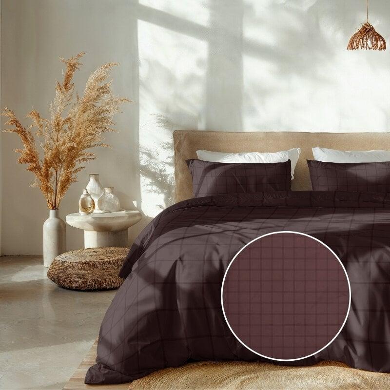 dekbed discounter Dekbedovertrek Katoen-Satijn - Diamante - Bruin