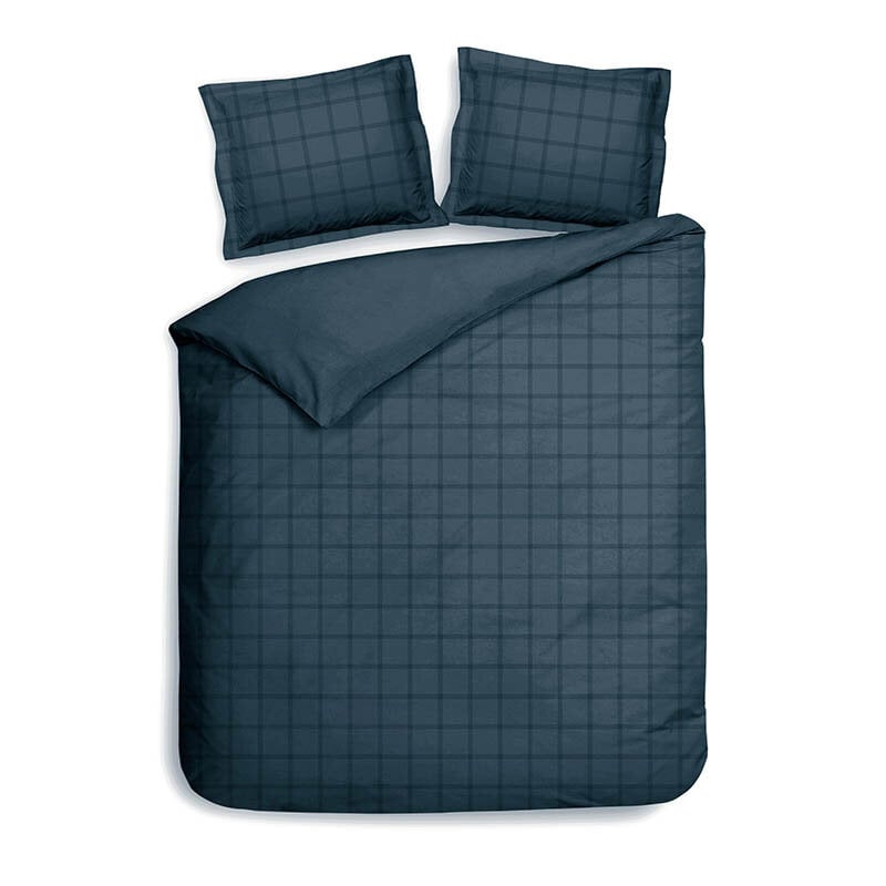 Dekbed Discounter Dekbedovertrek Katoen-Satijn - Diamante - Donker Blauw