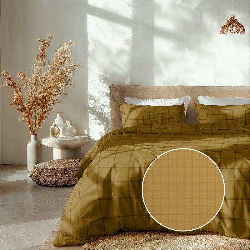 dekbed discounter Dekbedovertrek Katoen-Satijn - Diamante - Goud