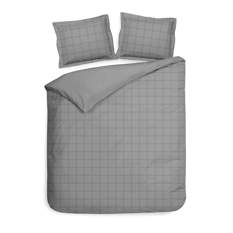 Dekbed Discounter Dekbedovertrek Katoen-Satijn - Diamante - Grijs