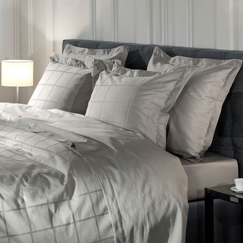 Dekbed Discounter Dekbedovertrek Katoen-Satijn - Diamante - Grijs