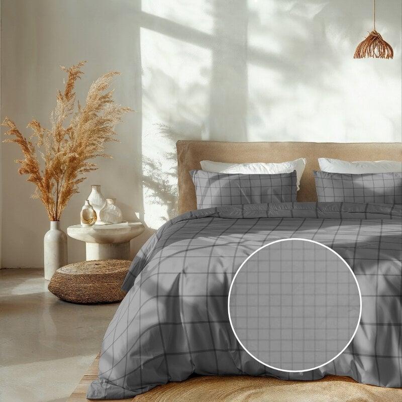 dekbed discounter Dekbedovertrek Katoen-Satijn - Diamante - Grijs