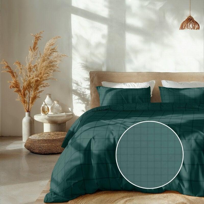 dekbed discounter Dekbedovertrek Katoen-Satijn - Diamante - Groen