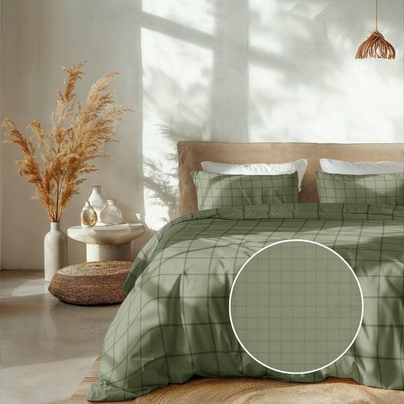 dekbed discounter Dekbedovertrek Katoen-Satijn - Diamante - Licht Groen