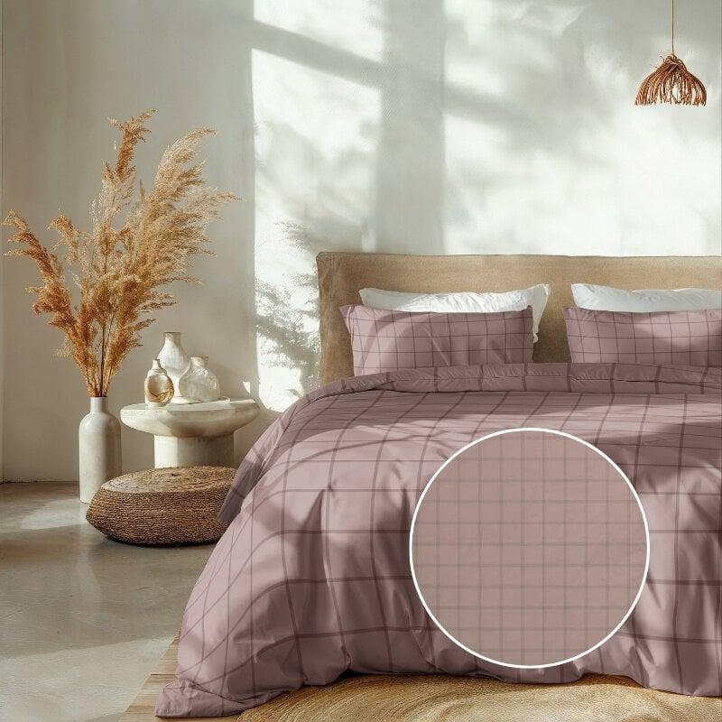 dekbed discounter Dekbedovertrek Katoen-Satijn - Diamante - Licht Rosé