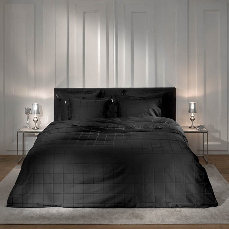 Dekbed Discounter Dekbedovertrek Katoen-Satijn - Diamante - Zwart