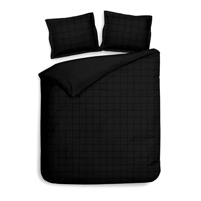 dekbed discounter Dekbedovertrek Katoen-Satijn - Diamante - Zwart