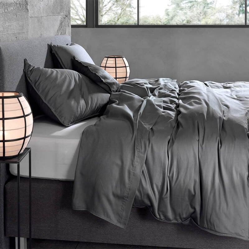 Dekbed Discounter Dekbedovertrek Katoen-Satijn - Satinado - Classic Antraciet