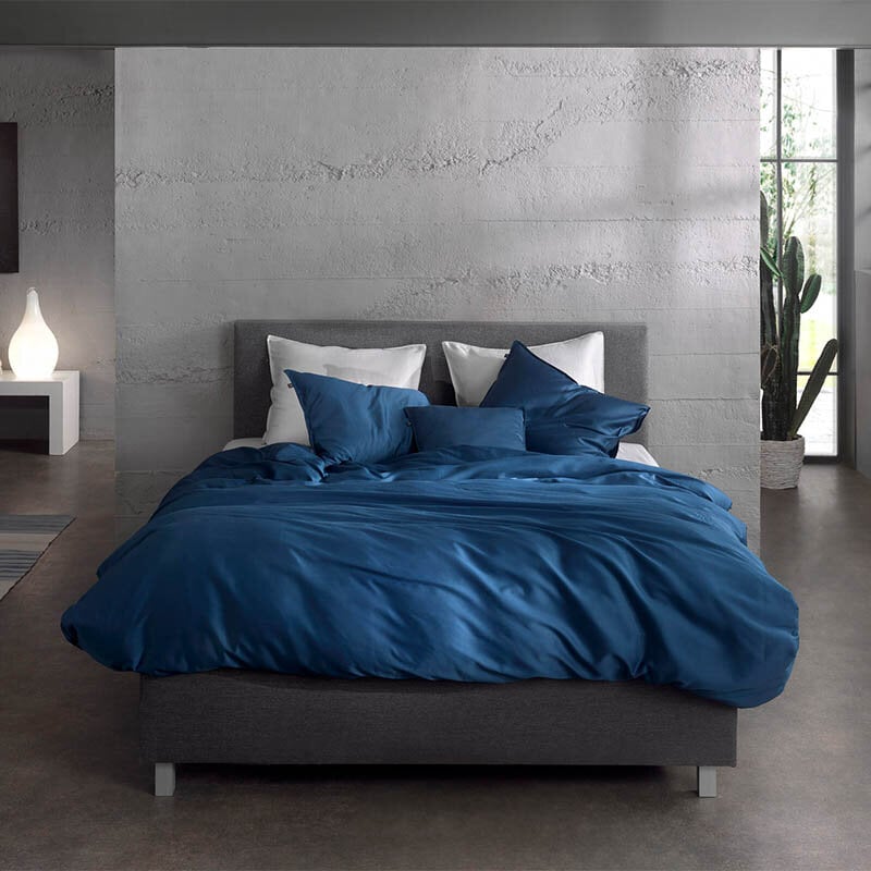 Dekbed Discounter Dekbedovertrek Katoen-Satijn - Satinado - Evening Blue