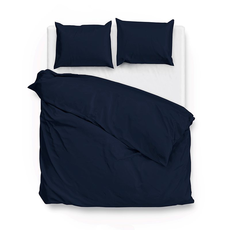 dekbed discounter Dekbedovertrek Katoen-Satijn - Satinado - Navy Blue