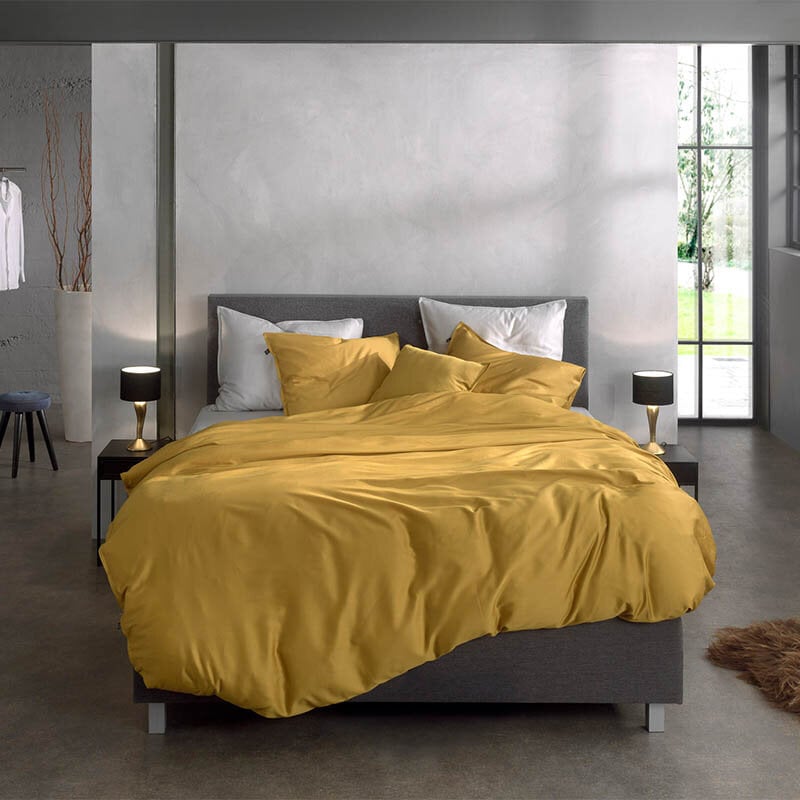 Dekbed Discounter Dekbedovertrek Katoen-Satijn - Satinado - Ochre Gold