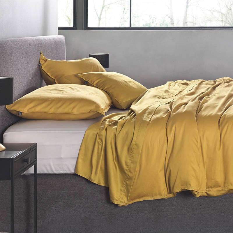 Dekbed Discounter Dekbedovertrek Katoen-Satijn - Satinado - Ochre Gold