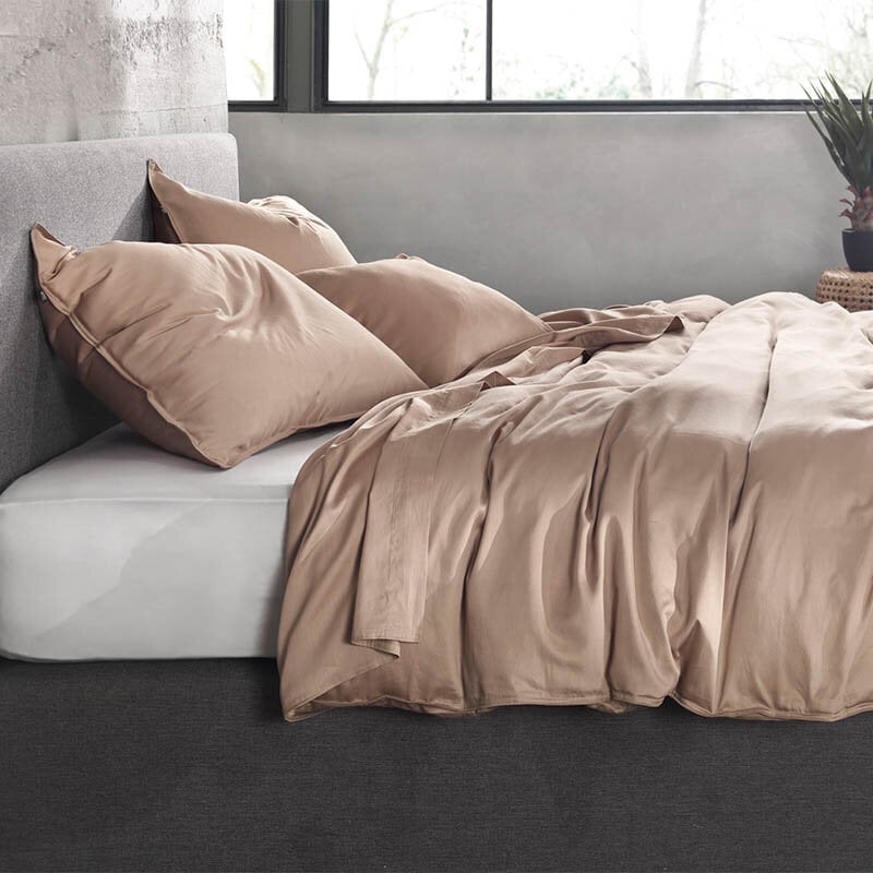 Dekbed Discounter Dekbedovertrek Katoen-Satijn - Satinado - Praline Brown