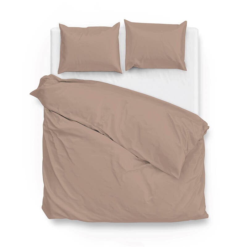 dekbed discounter Dekbedovertrek Katoen-Satijn - Satinado - Praline Brown