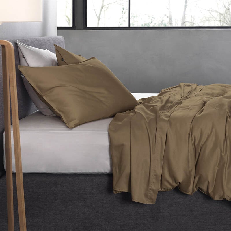 Dekbed Discounter Dekbedovertrek Katoen-Satijn - Satinado - Real Taupe