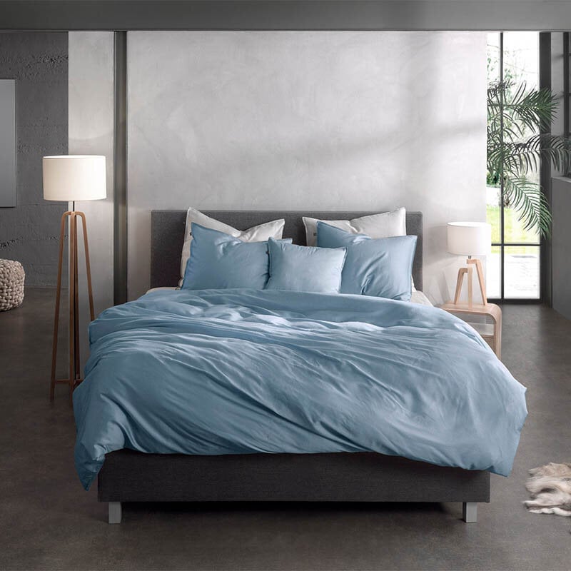 Dekbed Discounter Dekbedovertrek Katoen-Satijn - Satinado - Riviera Blue