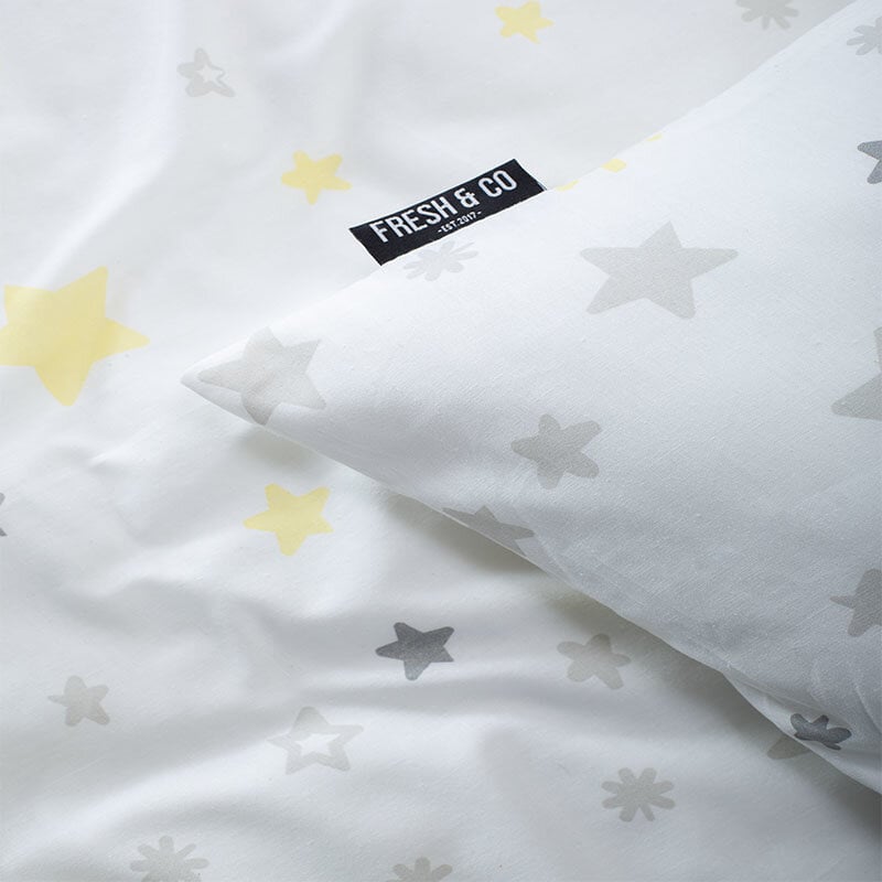 Dekbed Discounter Dekbedovertrek Katoen - Starry Nights - Wit