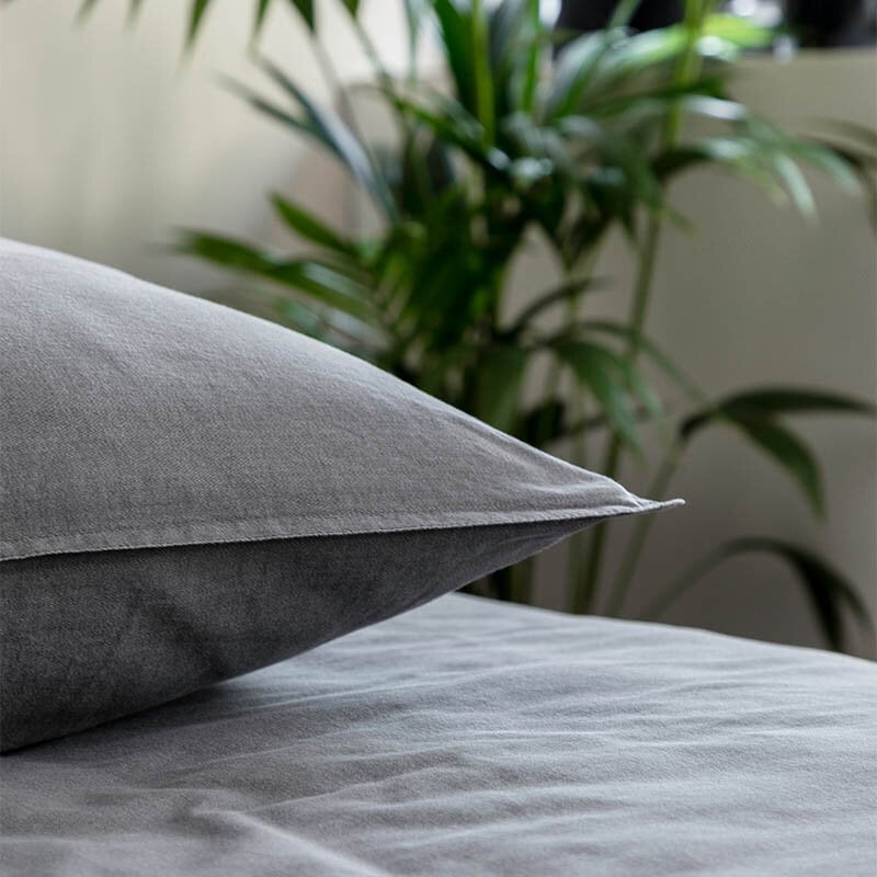 Dekbed Discounter Dekbedovertrek Katoen - Vintage Stone Washed - Antraciet