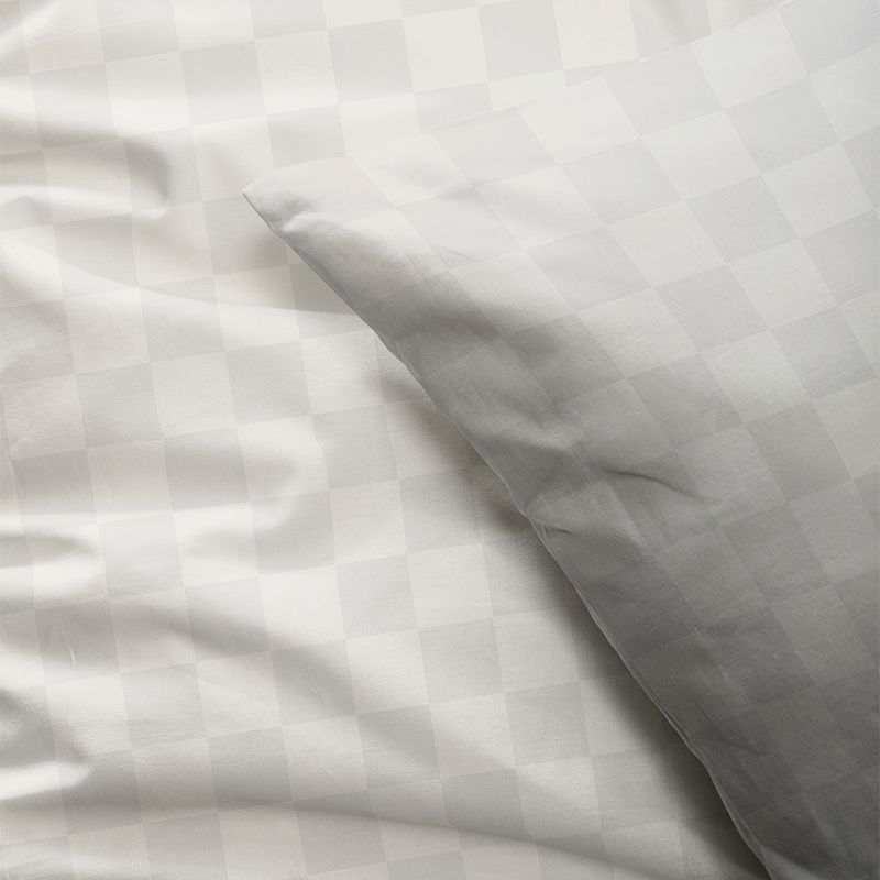 Dekbed Discounter Dekbedovertrek Luna Embossed Chess - Off White