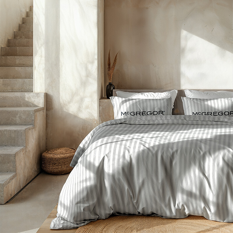 Dekbed Discounter Dekbedovertrek McGregor - 100% Katoen - Grijs