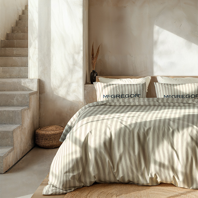 Dekbed Discounter Dekbedovertrek McGregor - 100% Katoen - Taupe