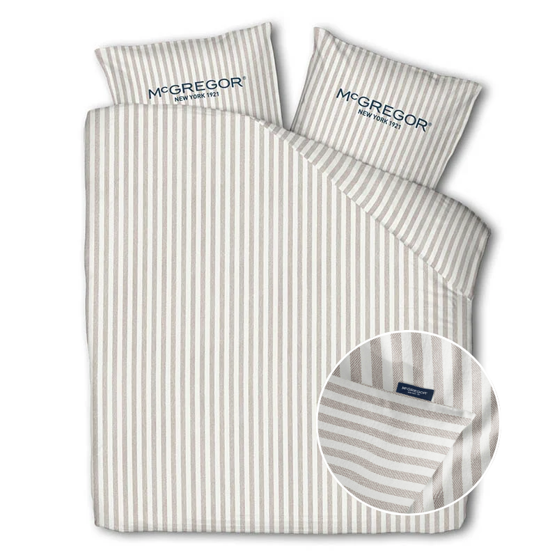 dekbed discounter Dekbedovertrek McGregor - 100% Katoen - Taupe