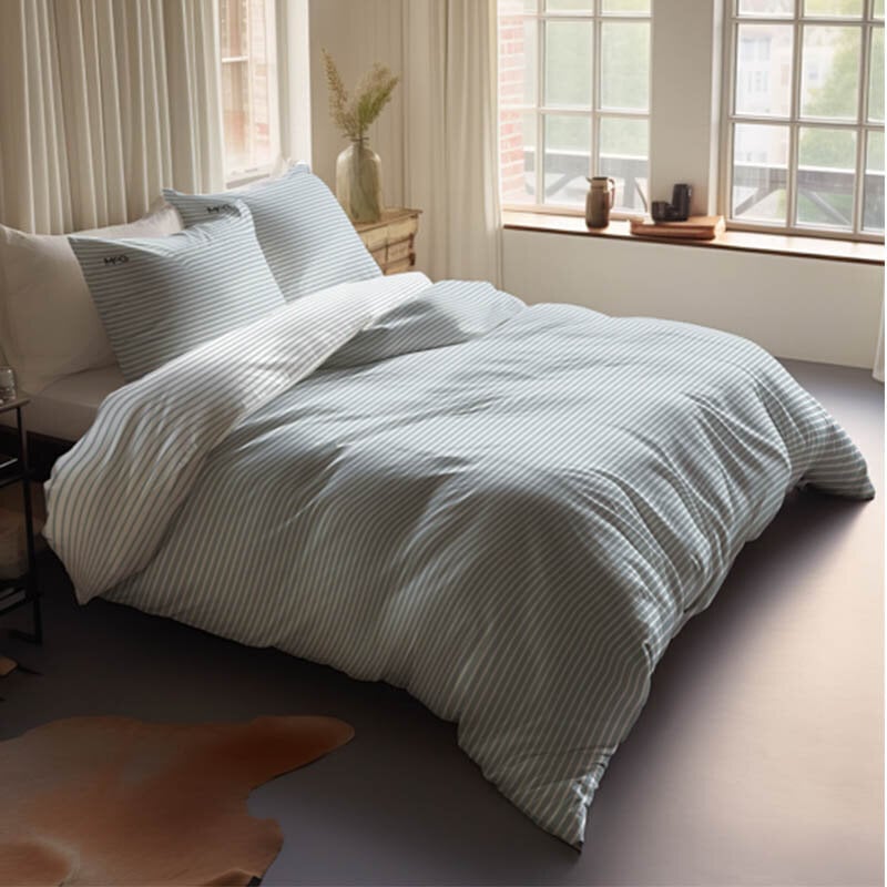 Dekbed Discounter Dekbedovertrek McGregor - Katoen-Flanel - Blue Stripes