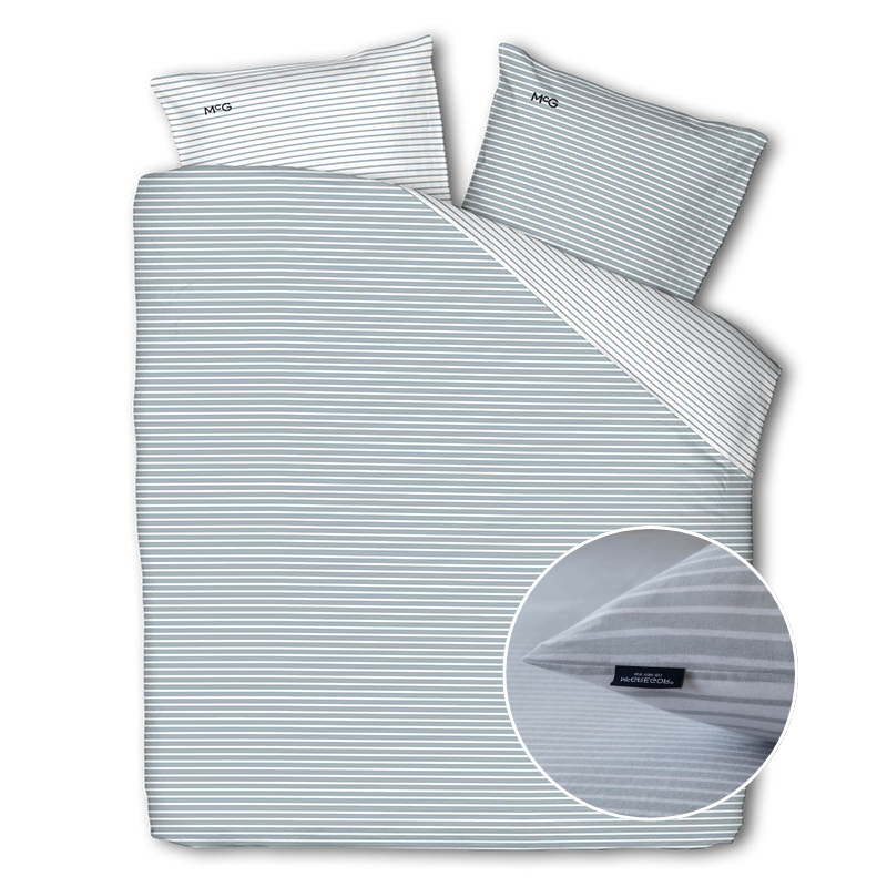 dekbed discounter Dekbedovertrek McGregor - Katoen-Flanel - Blue Stripes