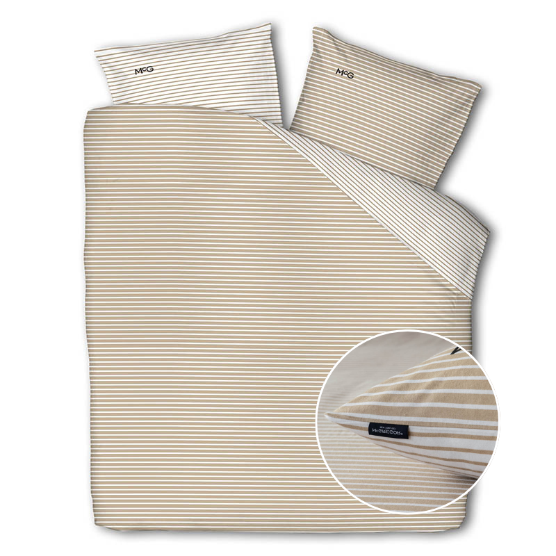 dekbed discounter Dekbedovertrek McGregor - Katoen-Flanel - Enchanting Beige