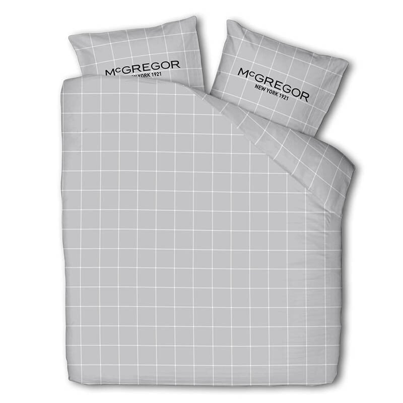 Dekbed Discounter Dekbedovertrek McGregor - Katoen-Flanel - Gray Grid