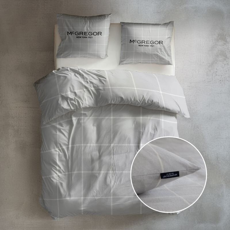 Dekbed Discounter Dekbedovertrek McGregor - Katoen-Flanel - Gray Grid