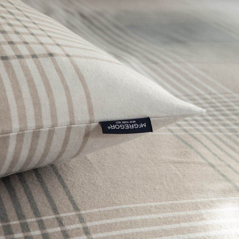 Dekbed Discounter Dekbedovertrek McGregor - Katoen-Flanel - Taupe Tartan