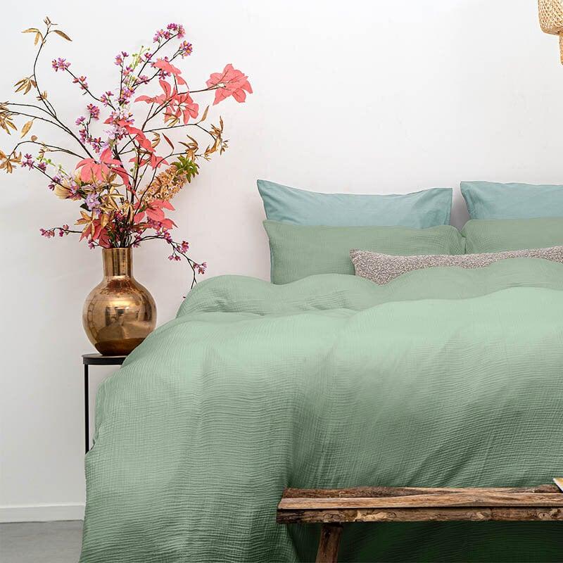 Dekbed Discounter Dekbedovertrek Percale-Katoen - Mousseline - Groen