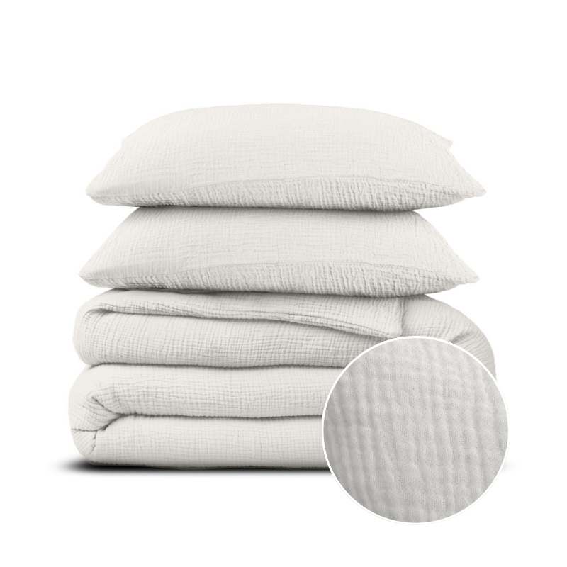 dekbed discounter Dekbedovertrek Percale-Katoen - Mousseline - Off White