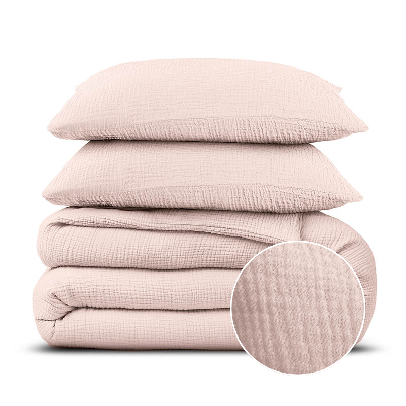 dekbed discounter Dekbedovertrek Percale-Katoen - Mousseline - Roze