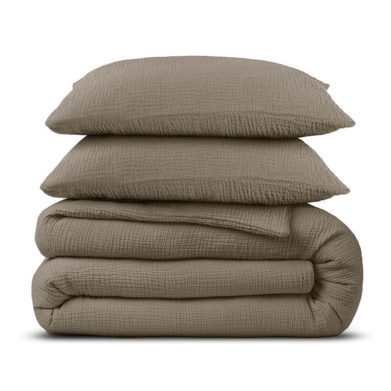 Dekbed Discounter Dekbedovertrek Percale-Katoen - Mousseline - Taupe