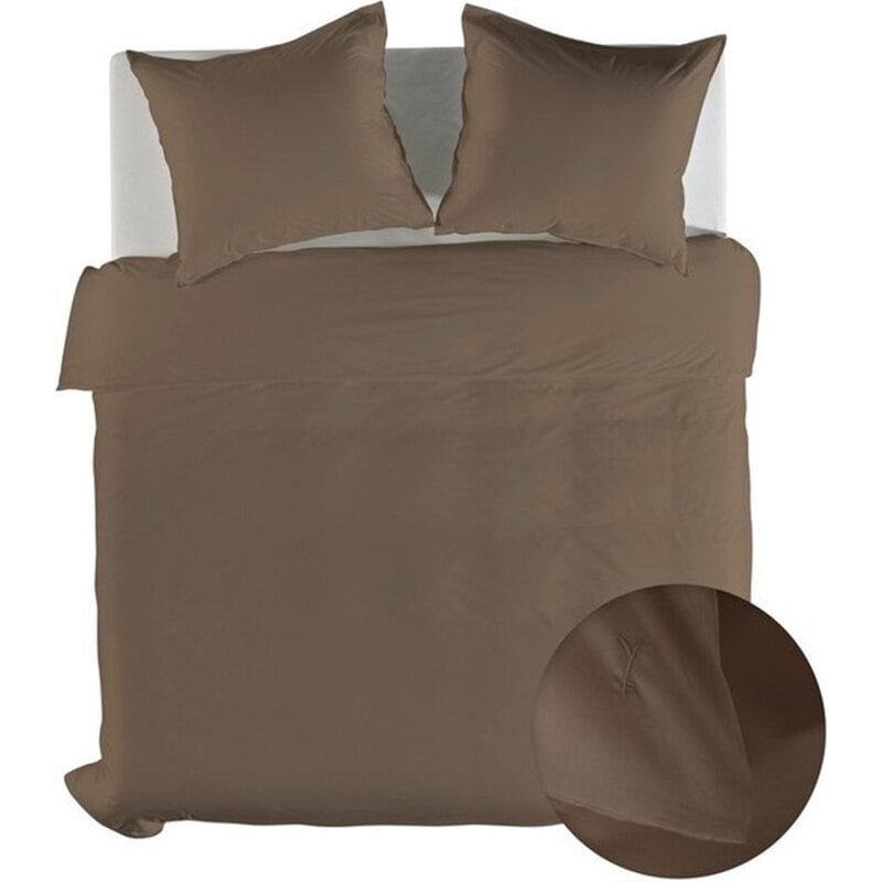 dekbed discounter Dekbedovertrek Percale-Katoen - Taupe
