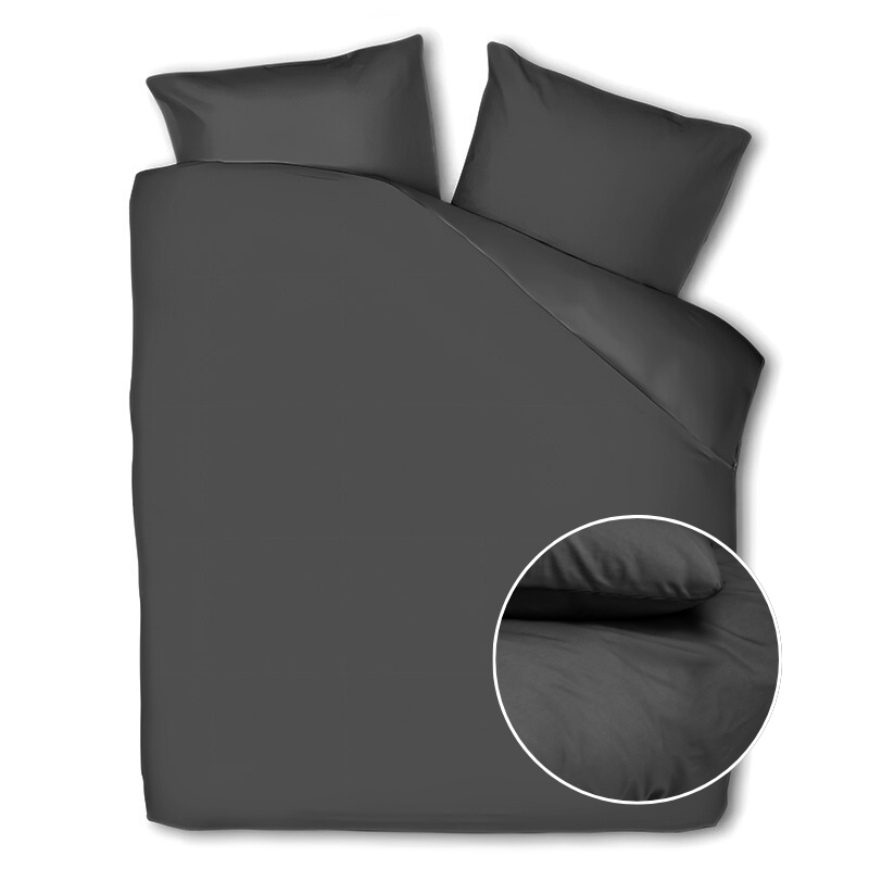 Dekbed Discounter Dekbedovertrek Percale Katoen Uni - Antraciet